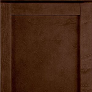 Close-up of a rich brown wooden cabinet door in Lansing.