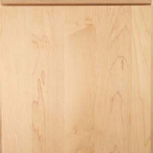 Unfinished light wood cabinet door panel for custom cabinetry.